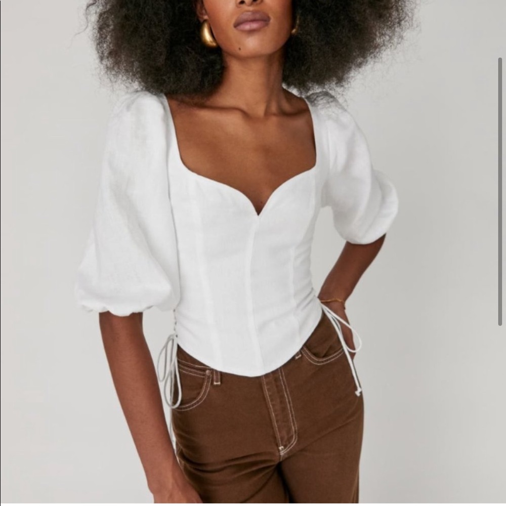 NWT - Reformation Prego Linen Top